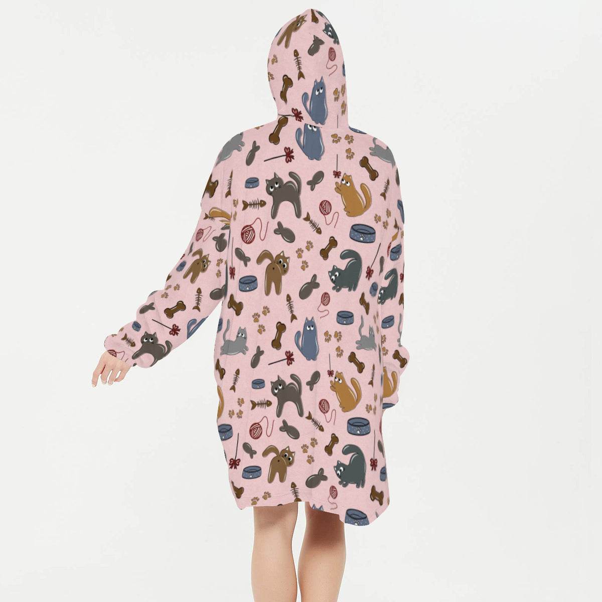 Cozie Hugs Hoodie Playful Cats - Shop Jobie