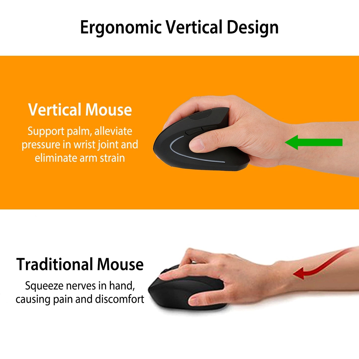 Ergonomic Wireless VERTICAL Mouse