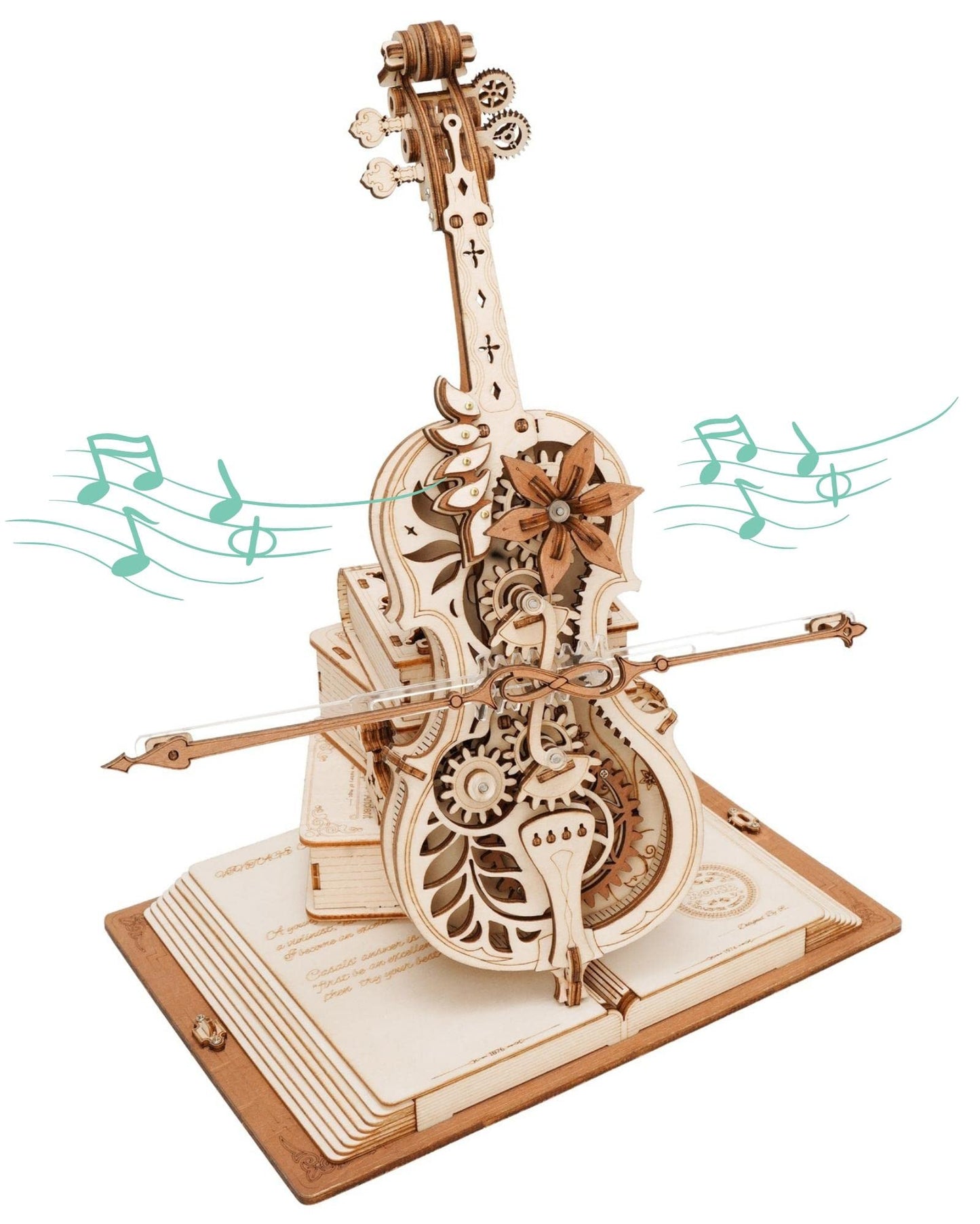 3D Wooden Puzzle STEM Kits - Magic Cello Mechanical Music Box