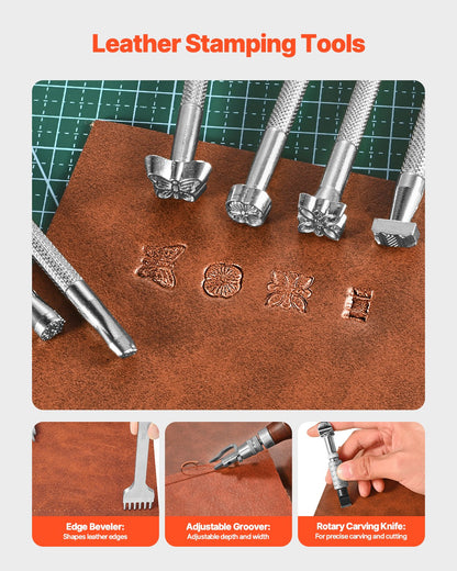 Life Skills - Shop: 59pc Leather Working Tools Kit