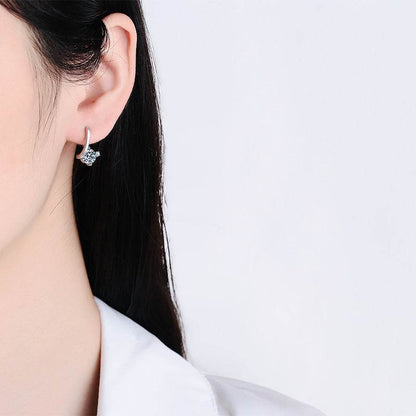 S925 Silver Moissanite Affordable Luxury Earrings - Shop Jobie