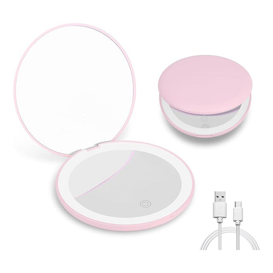 Travel Makeup Mirror w/LED Light