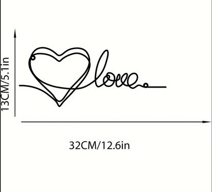 Silhouette - Metal Heart Love Line Art