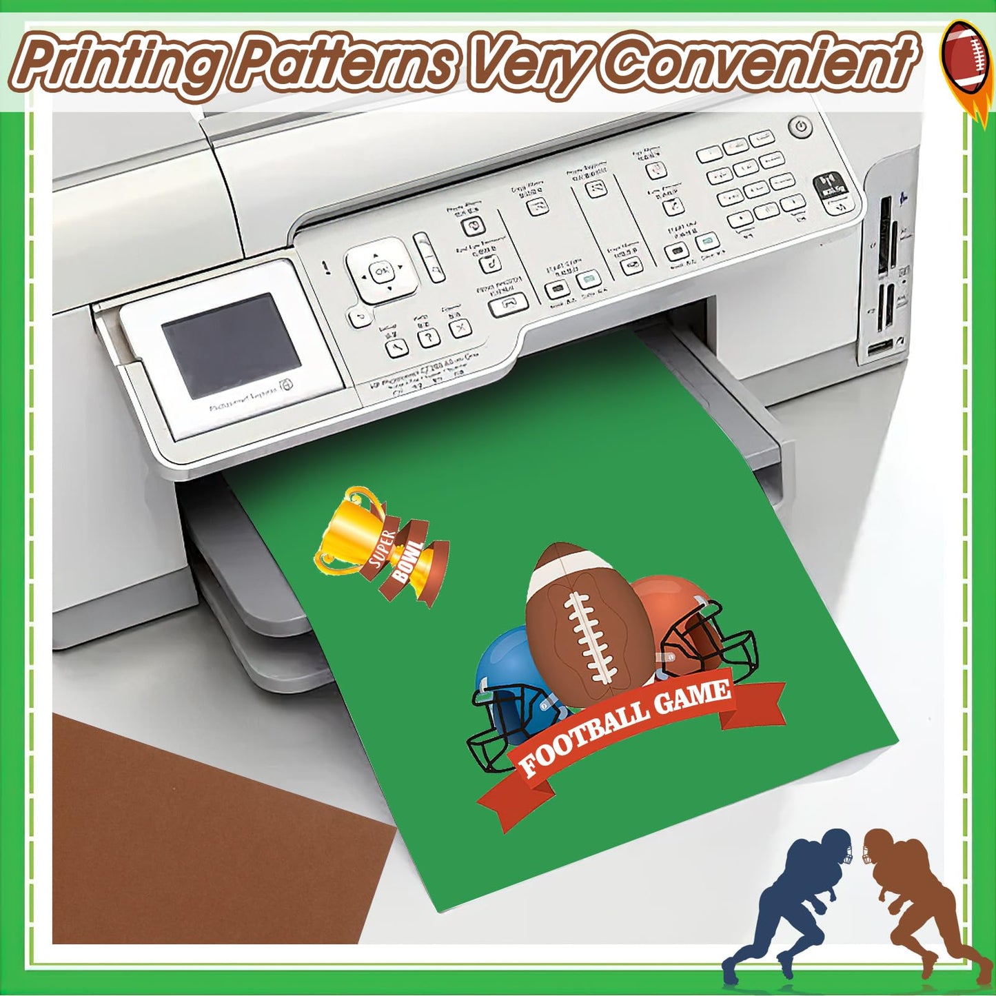 DIY Crafting - 30-Sheets Football-Inspired Cardstock