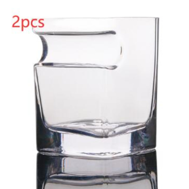 Crystal Whiskey Glass & Cigar Holder