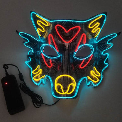 Masquerade Wolf Head Glow Mask - Shop Jobie