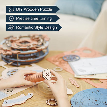 3D Wooden Puzzle DIY Kits -  Romantic Note Pendulum Wall Clock