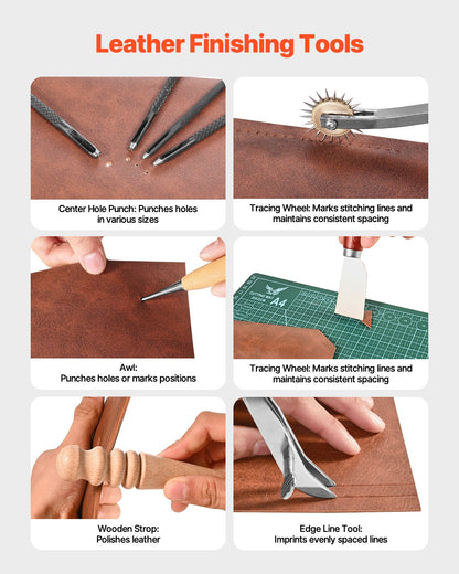 Life Skills - Shop: 59pc Leather Working Tools Kit