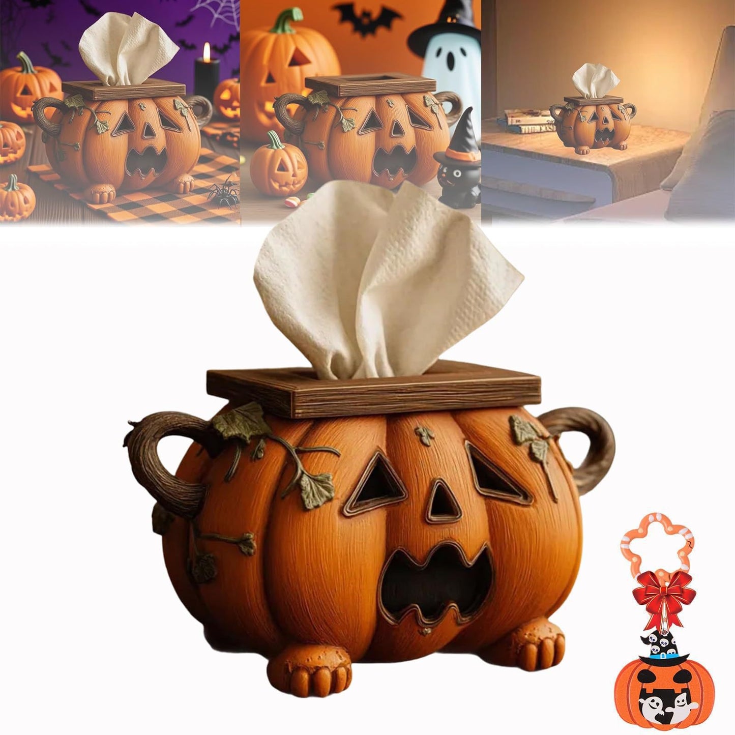 Halloween Pumpkin Tissue Box Holder
