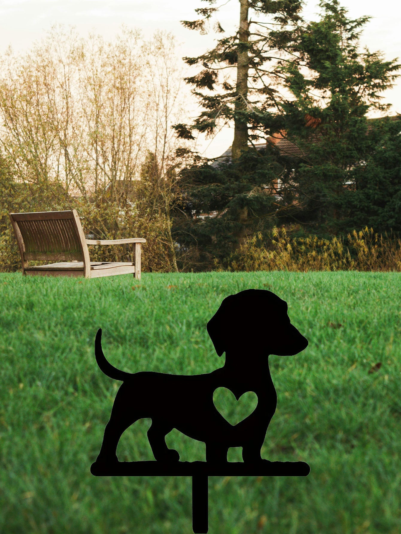 Silhouette - Weiner Dog Garden Stake