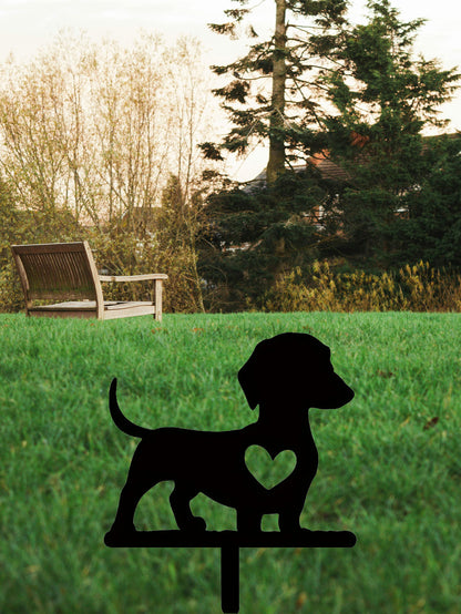 Silhouette - Weiner Dog Garden Stake