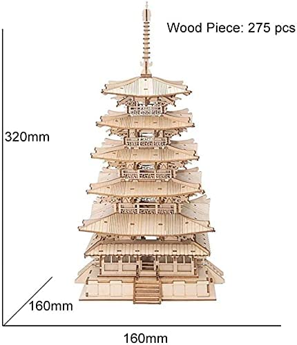 3D Wooden Puzzle - 275pc Storied Pagoda