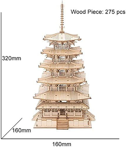 3D Wooden Puzzle - 275pc Storied Pagoda