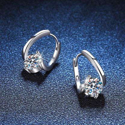 S925 Silver Moissanite Affordable Luxury Earrings - Shop Jobie