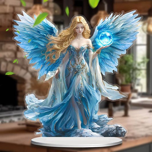 Blue Wing Guardian Angel Statue - Shop Jobie