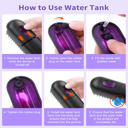3-Temp Hair Steam Straightening Brush