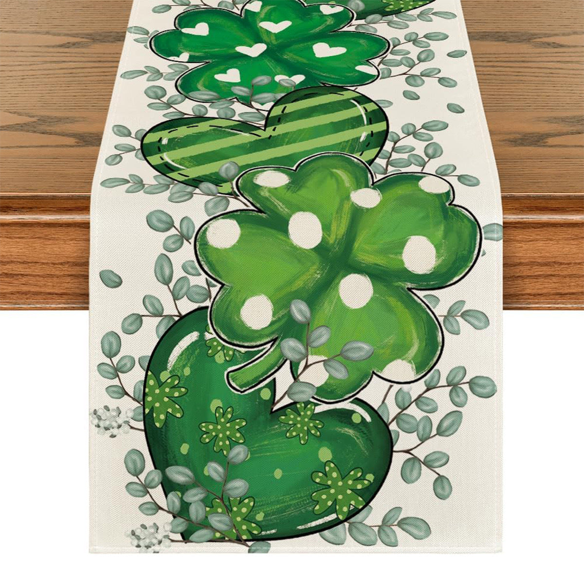 St Patrick Lucky Four-Leaf Clover Table Runners