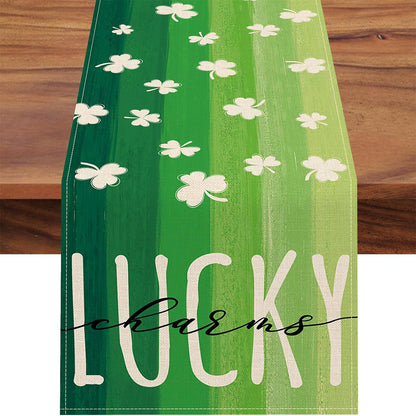 St Patrick Lucky Four-Leaf Clover Table Runners