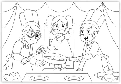 Jumbo Hanukkah Coloring Book - Great for Partys and Gifts- XL Chanuka Coloring Book - 12 Pages