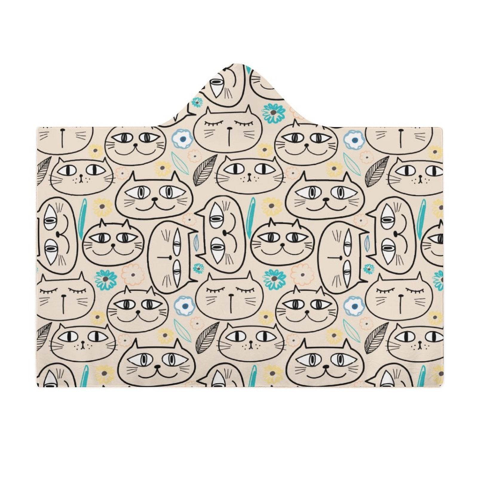 Cozie Hugs 50x60 Hooded Blanket Cat Style - Shop Jobie