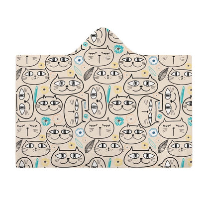 Cozie Hugs 50x60 Hooded Blanket Cat Style - Shop Jobie