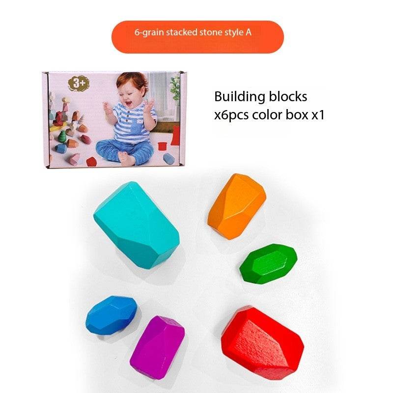 Montessori Principled Stacked Stone Wooden Blocks - Shop Jobie
