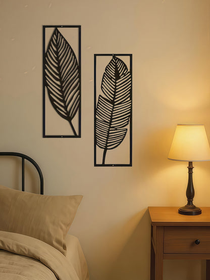 2-Pack Rustic Nature-Inspired Leaf Wall Art