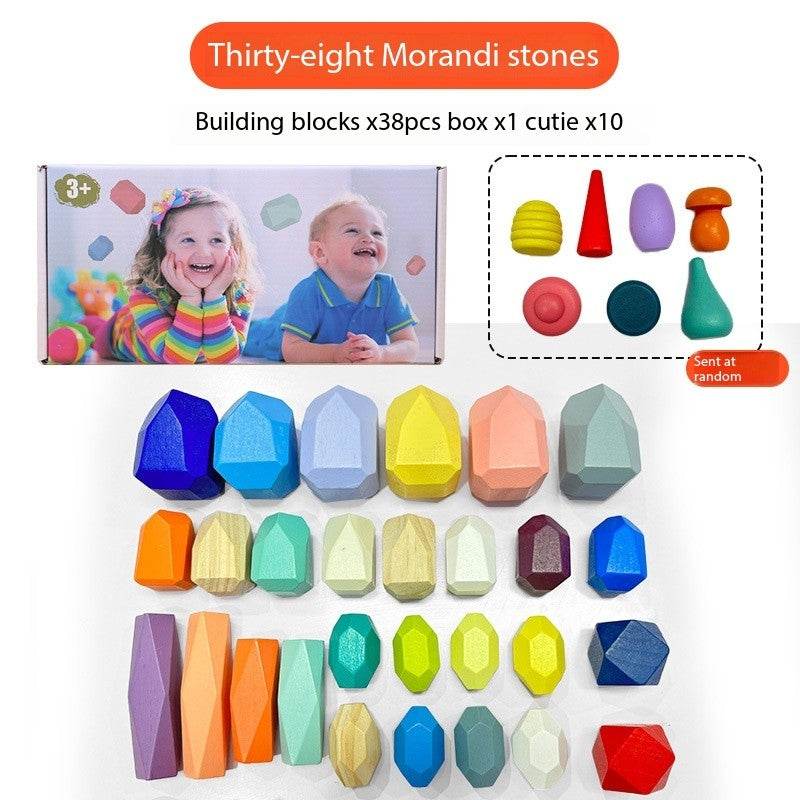 Montessori Principled Stacked Stone Wooden Blocks - Shop Jobie