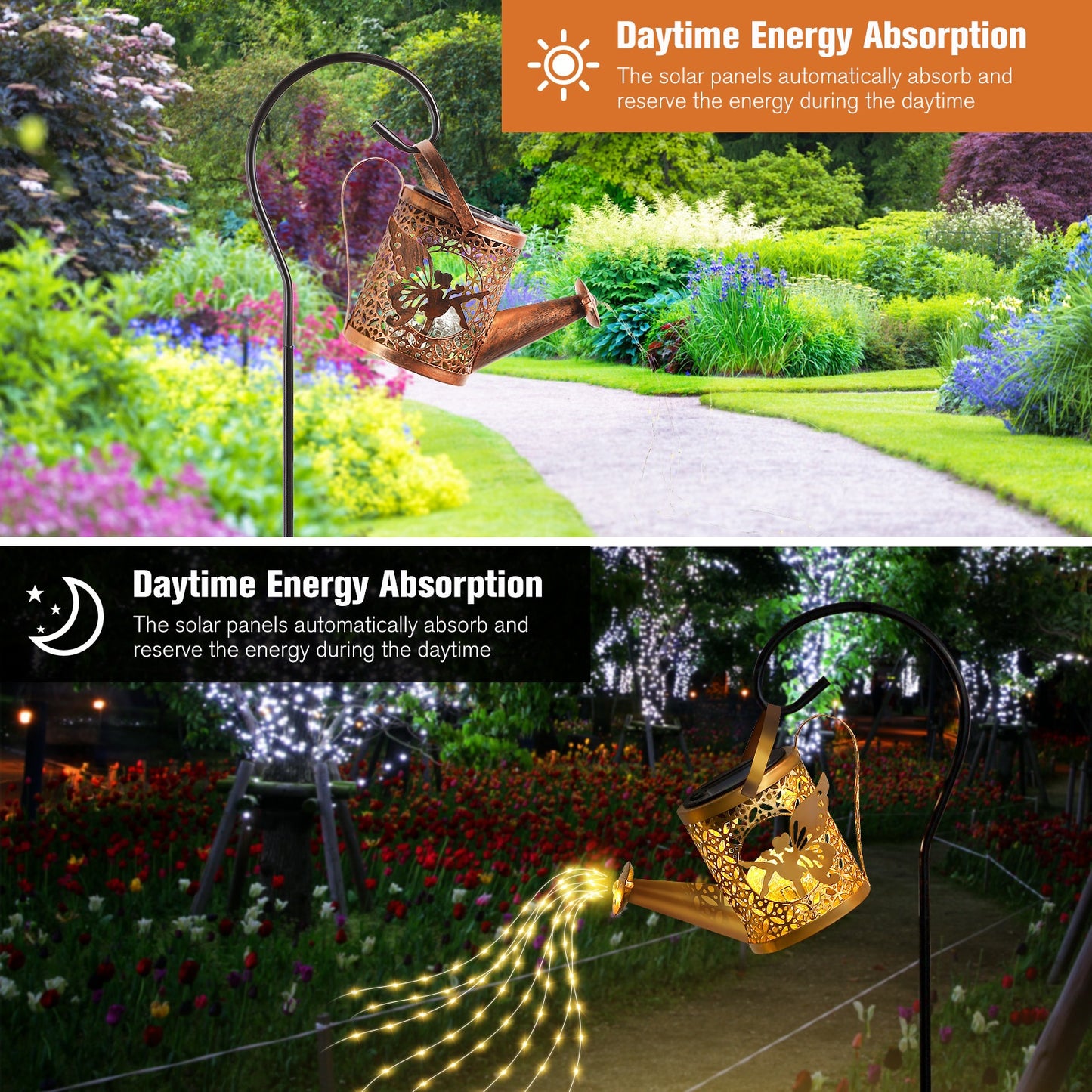 Unique & Magical Hollow Solar Watering Can