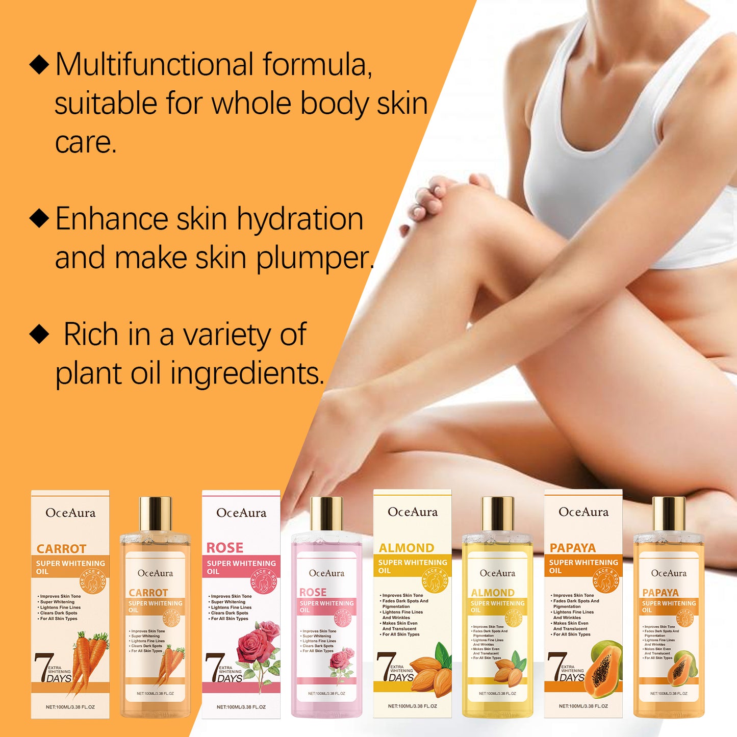 OceAura 7 Day Nourishing Beauty Oils - PAPAYA