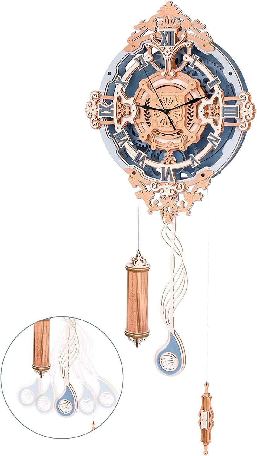 3D Wooden Puzzle DIY Kits -  Romantic Note Pendulum Wall Clock