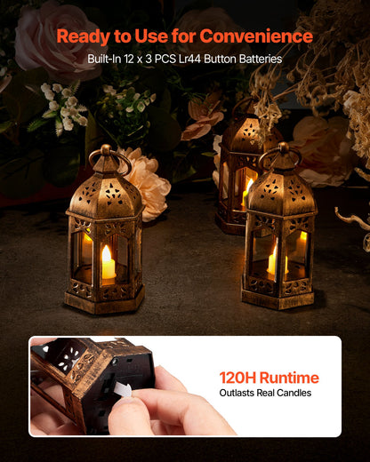 12pc LED Electric Flameless Lantern