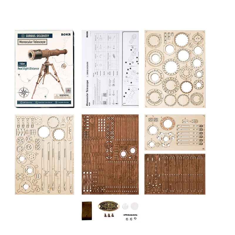 3D Wooden Puzzle - Monocular Telescope 314pcs