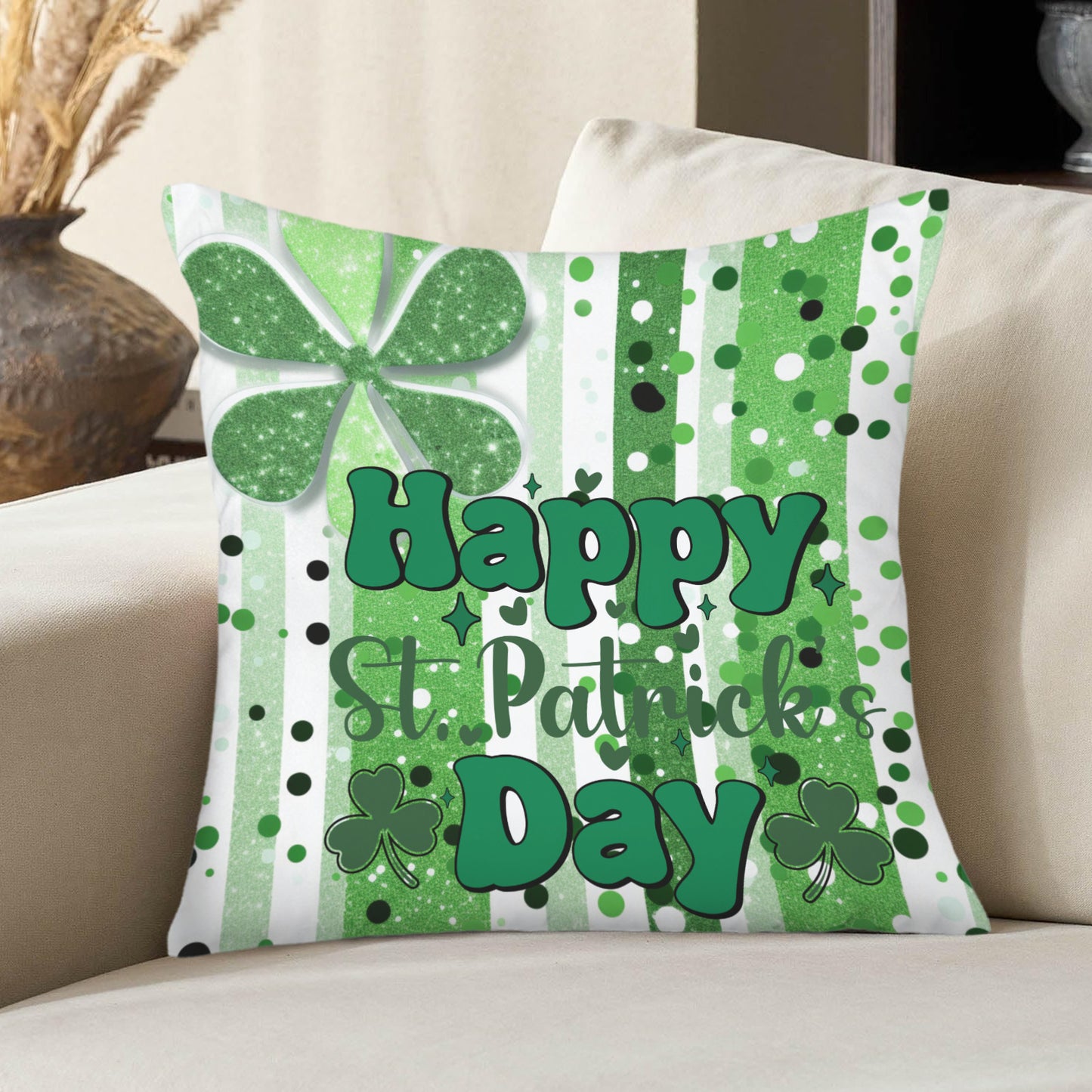 Display a Little Luck - St. Pat's Pillow Cover