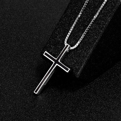 925 Sterling Silver Black Cross