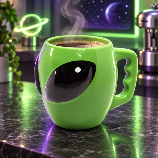 Spaced Out Green Alien Mug