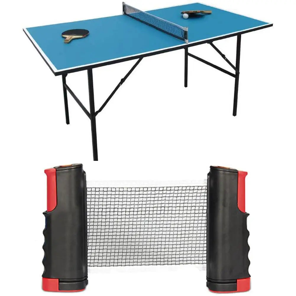 Portable Table Tennis Set Ping Pong Set with Retractable Net Indoor Outdoor Play Table Tennis Racket Ping Pong Balls Training