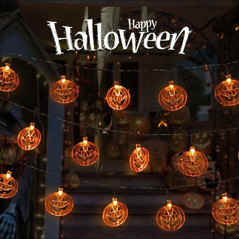 Halloween Witches Hat Pumpkin LED String Lights - Shop Jobie