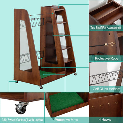 Brown 2-Golf Bag Organizer