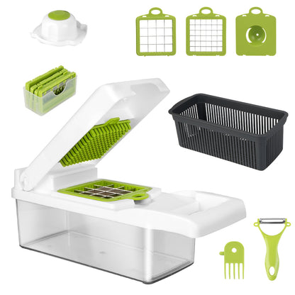 Life Skills - Food Prep: 12-in-1 Veggie Chopper Set