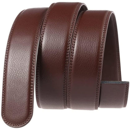 Versatile Men's Ratchet Leather Belt - small checker pattern