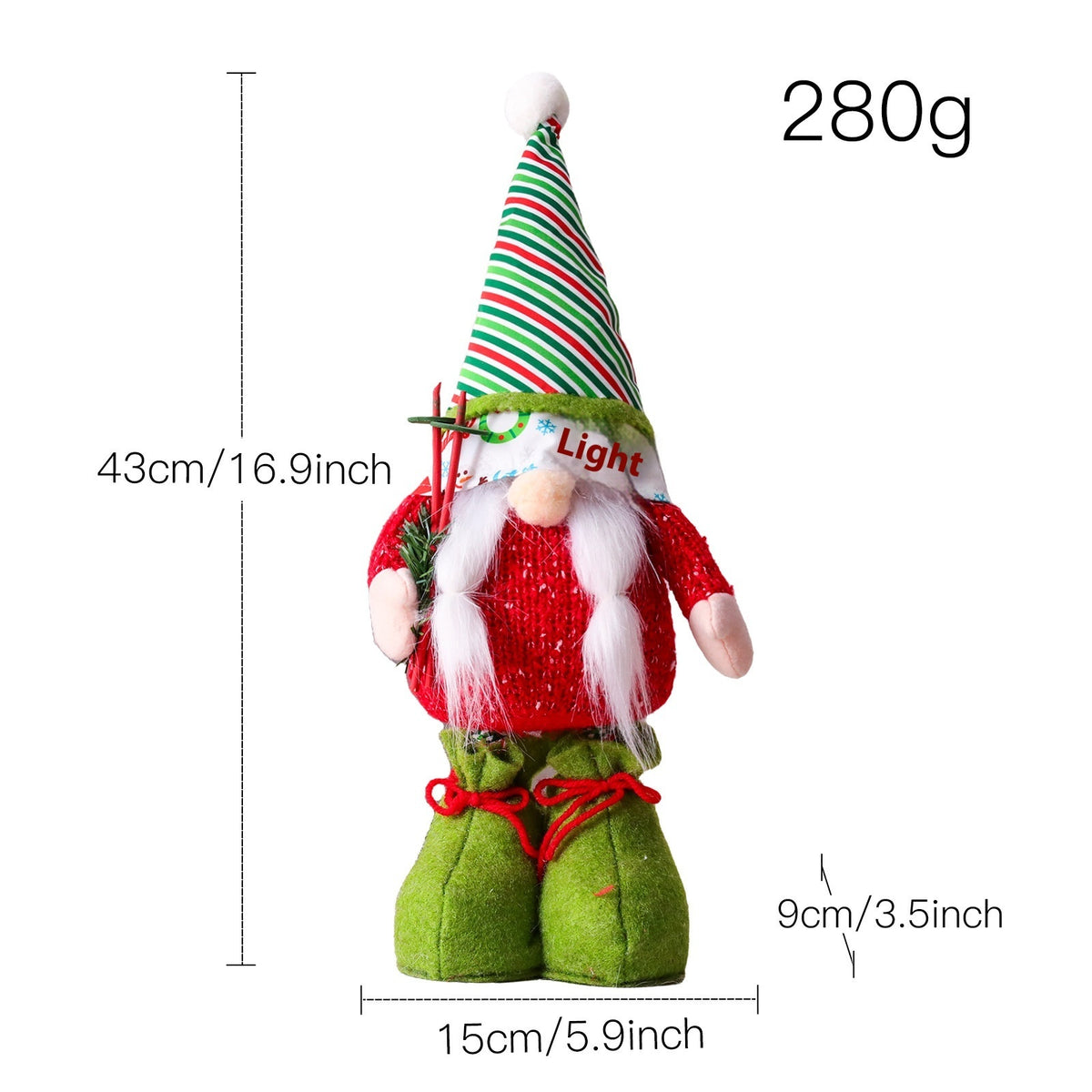 Telescoping Ski Gnome Christmas Dolls
