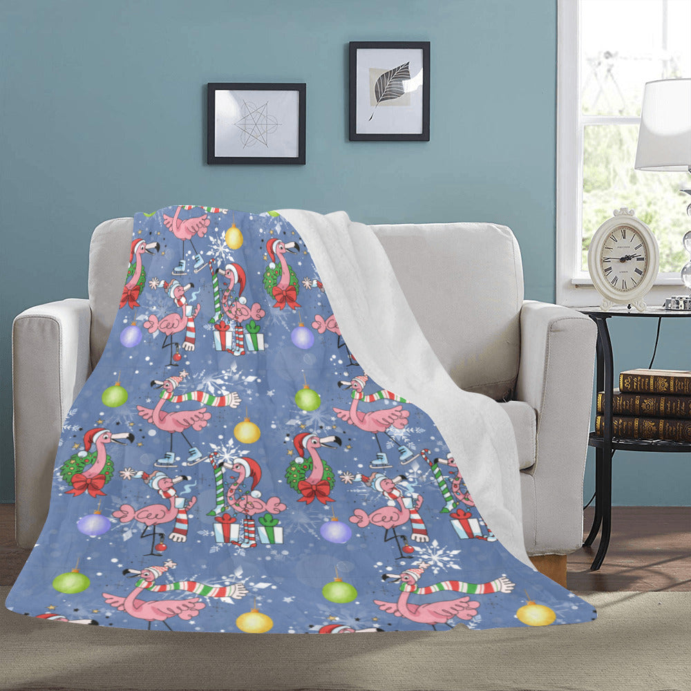 Christmas Flamingo Cozie Hug Blanket