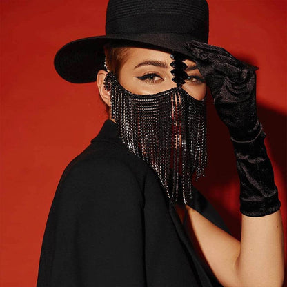 Mysterious Diamond Tassel Mask - Shop Jobie