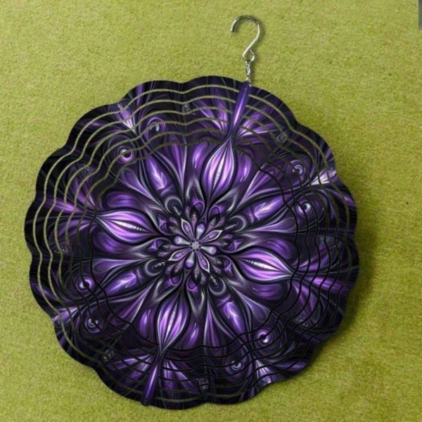 4-in-1 Mandala Pattern Solar-Powered Wind Spinner