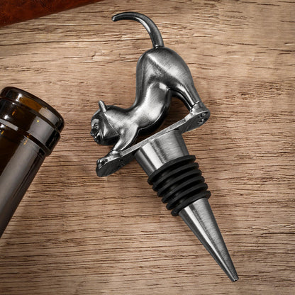 Stretch Cat Wine Stopper Gift Set