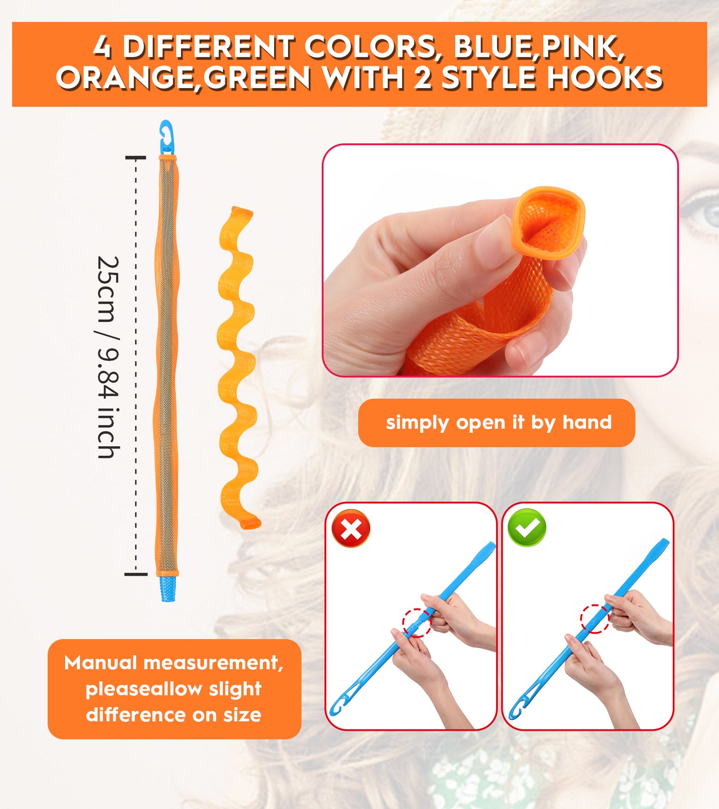 30pc Heatless Wave Curlers Kit