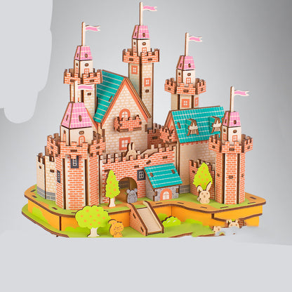 3D Wooden Puzzles - DIY Sailboat, Pirate Ship, & Castle