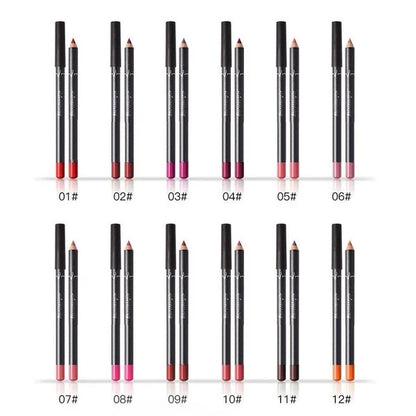 2-in-1 Waterproof Matte Lip Liner Pencil Set
