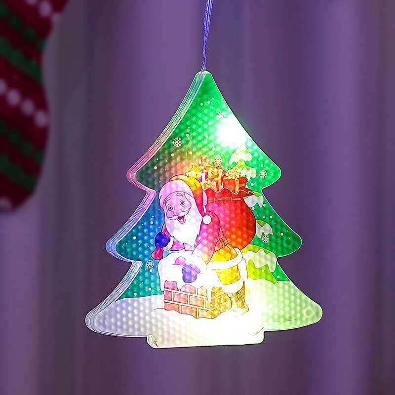 Painted Christmas Curtain Lights!